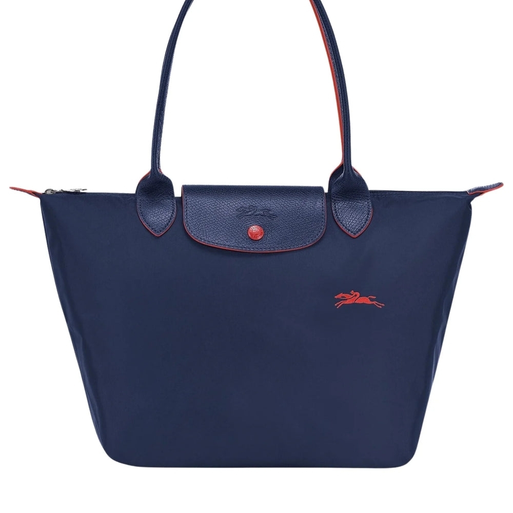Longchamp Le Pliage Navy and Red Tote Shoulder Bag